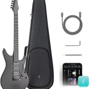 MusicalLuxury Inspire Smart Electric Guitar, 39" Carbon Fiber, Built-in 15W Speaker